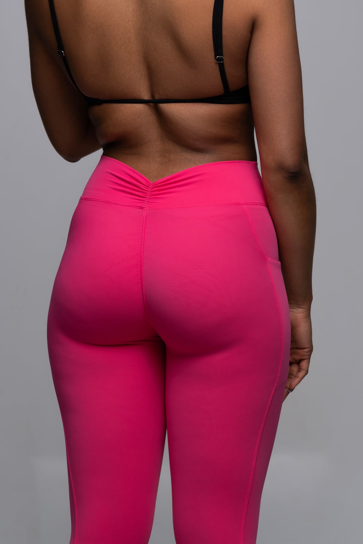 Pink V Back Leggings